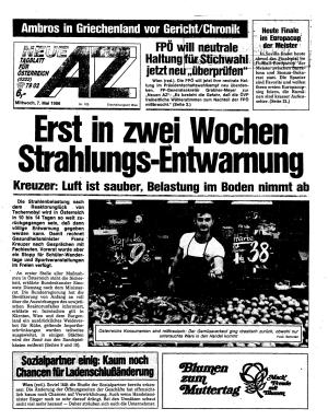 Ausgabe Mi. 07.05.1986, Seite 1