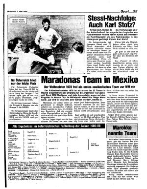 Ausgabe Mi. 07.05.1986, Seite 23