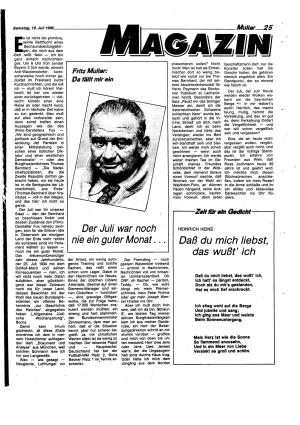 Ausgabe Sa. 19.07.1986, Seite 25