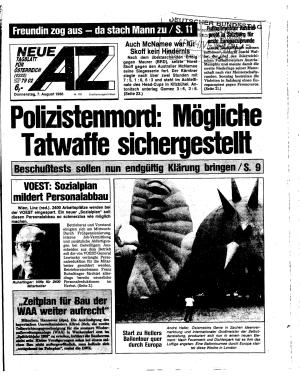 Ausgabe Do. 07.08.1986, Seite 1
