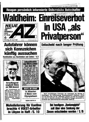 Ausgabe Di. 28.04.1987, Seite 1