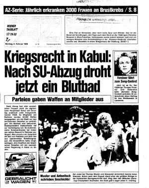 Ausgabe Mo. 06.02.1989, Seite 1