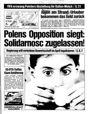 Ausgabe Mi. 22.03.1989, Seite 1